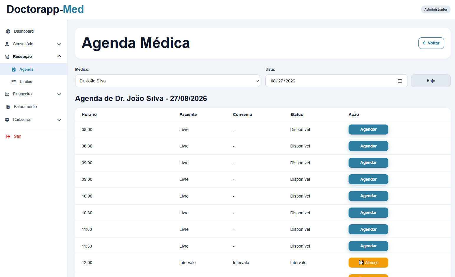 Agenda Médica de Consultas