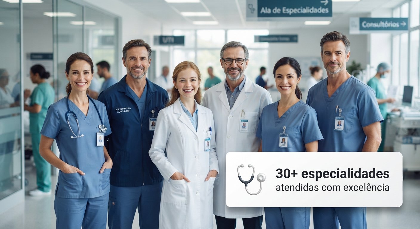 Profissionais de diferentes especialidades médicas